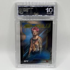 2025 Topps Finest UFC Sean O'Malley Show Stoppers Refractor #SS-18 Graded 10 Gem